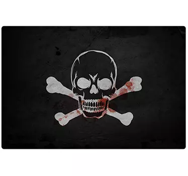 Pirate Flag Laptop Sticker - TenStickers