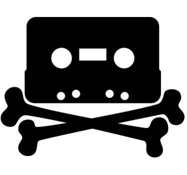 Pirate Music Tape Sticker - TenStickers