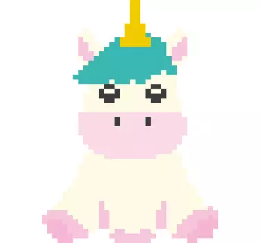 Pixel Style Unicorn Wall Sticker - TenStickers