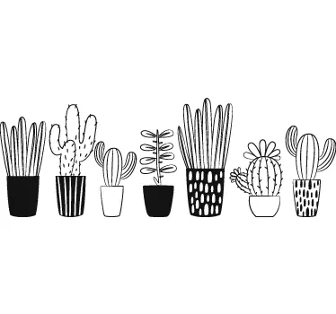Plant illustrations plant wall decal - TenStickers