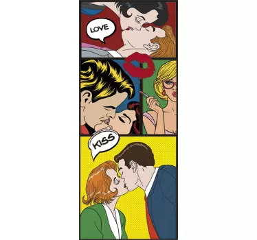 Pop Art Love Wall Sticker - TenStickers