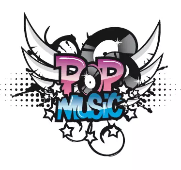Pop Music Wall Sticker - TenStickers