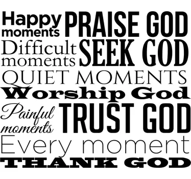 Praise God wall decor - TenStickers