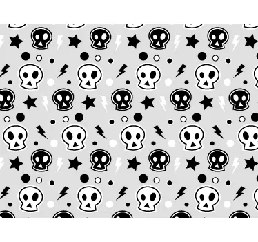 Punk Skull Laptop Sticker - TenStickers