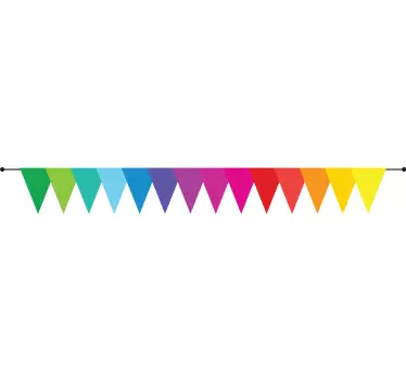 Rainbow Bunting Banners Sticker - TenStickers