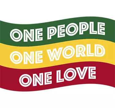 Rasta flag decal - TenStickers