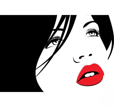 Red Lips Sticker - TenStickers