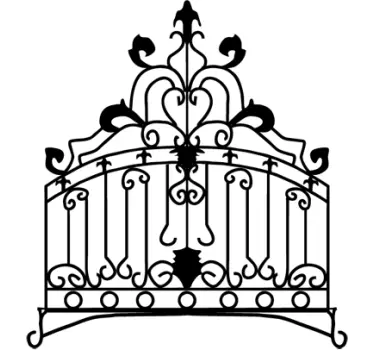Rococo Headboard Wall Decal - TenStickers