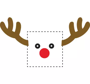 Rudolph Reindeer Light Switch Sticker - TenStickers