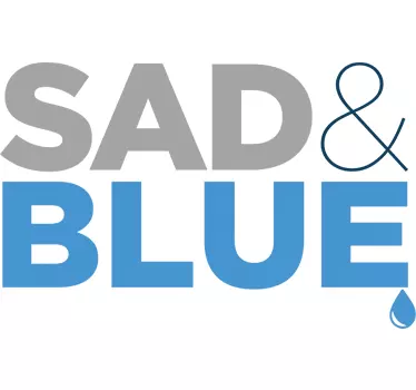Sad and blue quote sticker - TenStickers