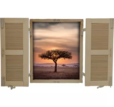 Sahara Countryside Wall Mural Sticker - TenStickers