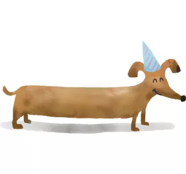 Sausage Dog Wall Art Sticker - TenStickers