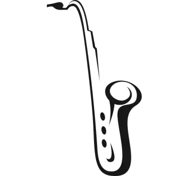 Saxophone Decorative Window Sticker - TenStickers
