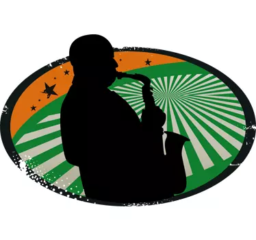 Saxophonist Shadow music sticker - TenStickers