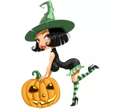 Sexy Halloween Witch Sticker - TenStickers
