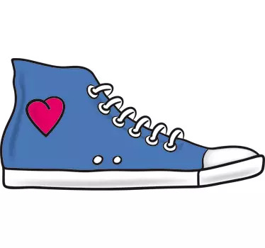 Shoe Heart Wall Sticker - TenStickers