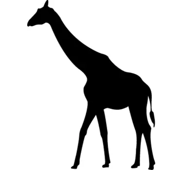 Silhouette Giraffe Wall Sticker - TenStickers