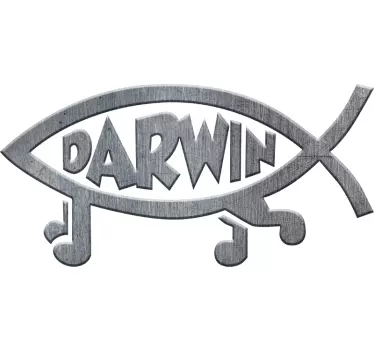 Silver fish car decal - TenStickers