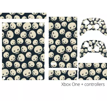 Skeleton skull pattern xbox sticker - TenStickers