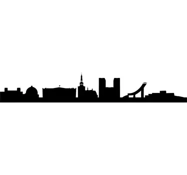 Skyline sticker metropolitan skyline outline - TenStickers