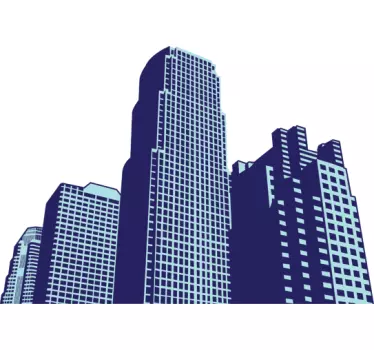 Skyscrapers Wall Sticker - TenStickers