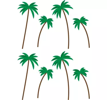 Small palm kit tree wall decal - TenStickers