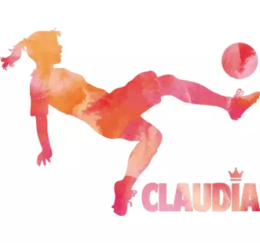 soccer player with name football sticker - TenStickers