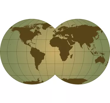 Spheric World Map Sticker - TenStickers