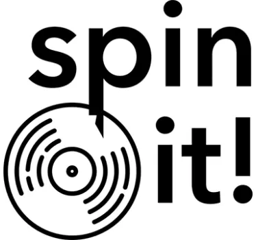 Spin It text with musical disc dj sticker - TenStickers