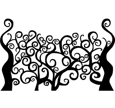 Spooky Forest Headboard Wall Decal - TenStickers