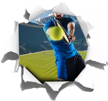 Sports wall sticker tennis player in action - TenStickers