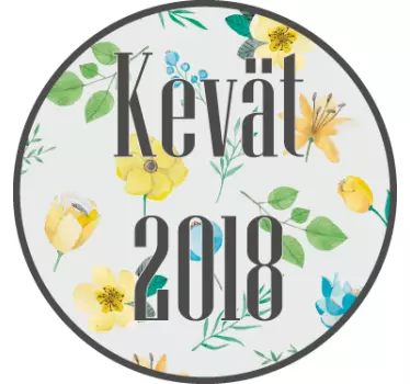 Spring colour flower window decal - TenStickers