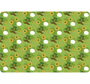 St Patrick´s Day Pattern Laptop Sticker - TenStickers