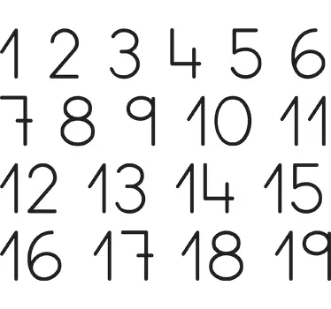 Numbers Decorative Stair Decal - TenStickers