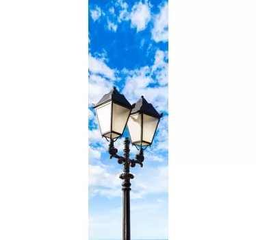 Street Lamps in Sky Fridge Sticker - TenStickers
