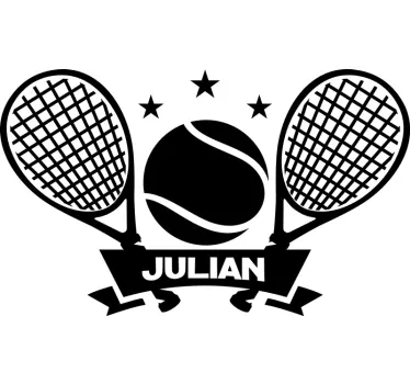 Tennis Customisable Sticker - TenStickers