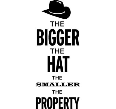 The Bigger the Hat Living Room Wall Decor - TenStickers