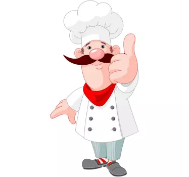 Kitchen wall sticker chef cartoon - TenStickers