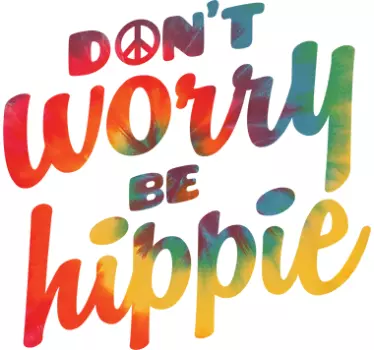 Tie dye be hippie motivational decal - TenStickers
