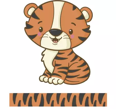 Tiger and Tail Car Sticker - TenStickers