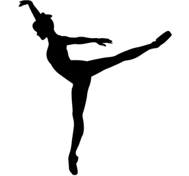 Tiptoe Dancer Sticker - TenStickers