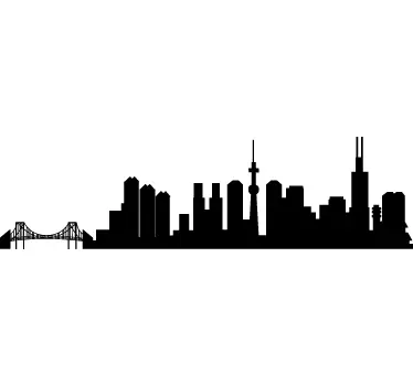 Tokyo Skyline Wall Sticker - TenStickers