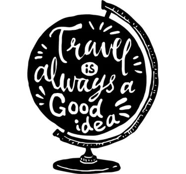 Travel Always Good Idea quote sticker - TenStickers