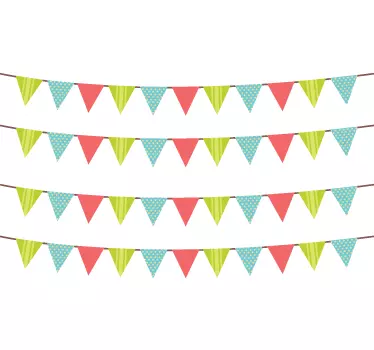 Triangle Bunting Banners Decal - TenStickers