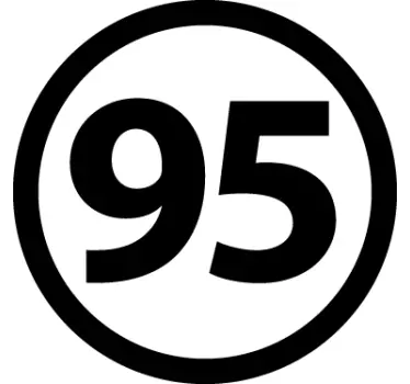 Unleaded 95 Vehicle Sticker - TenStickers