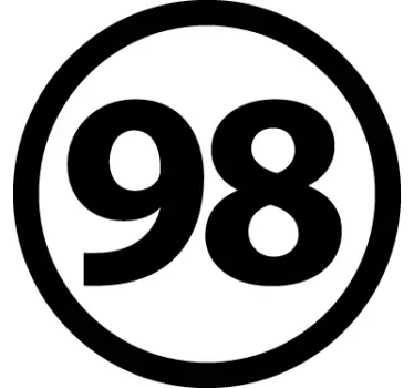 Unleaded 98 Vehicle Sticker - TenStickers