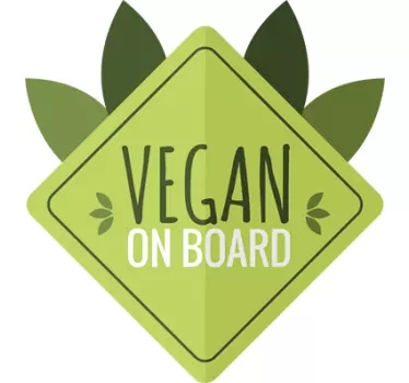 Vegan on Board vinyl sign - TenStickers
