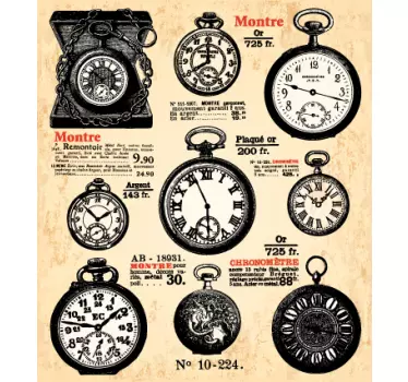 Vintage Watches Wall Stickers - TenStickers