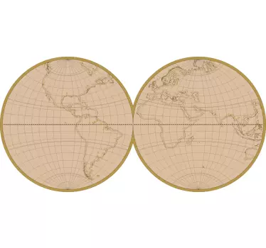 Vintage World Map Home Wall Sticker - TenStickers