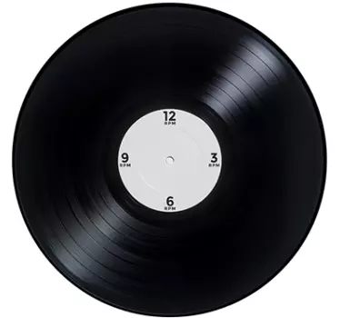Vinyl Record Clock Sticker - TenStickers